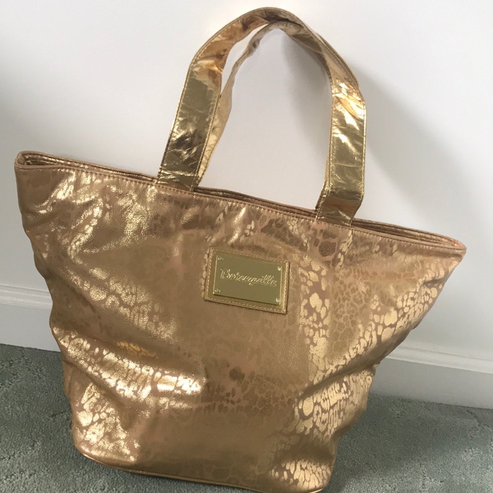 Betsey Johnson Gold Tote/Beach Bag